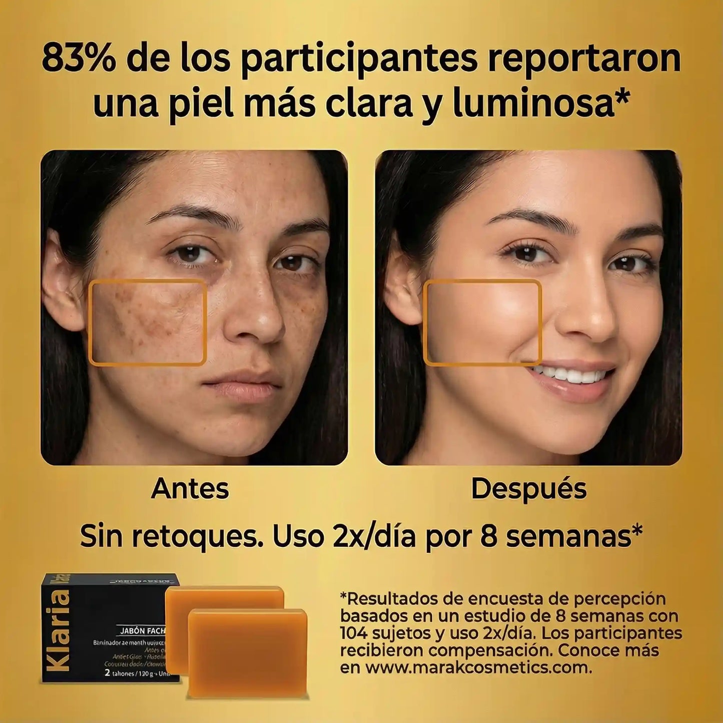 Klaria jabón con ácido kójico para rostro y cuerpo