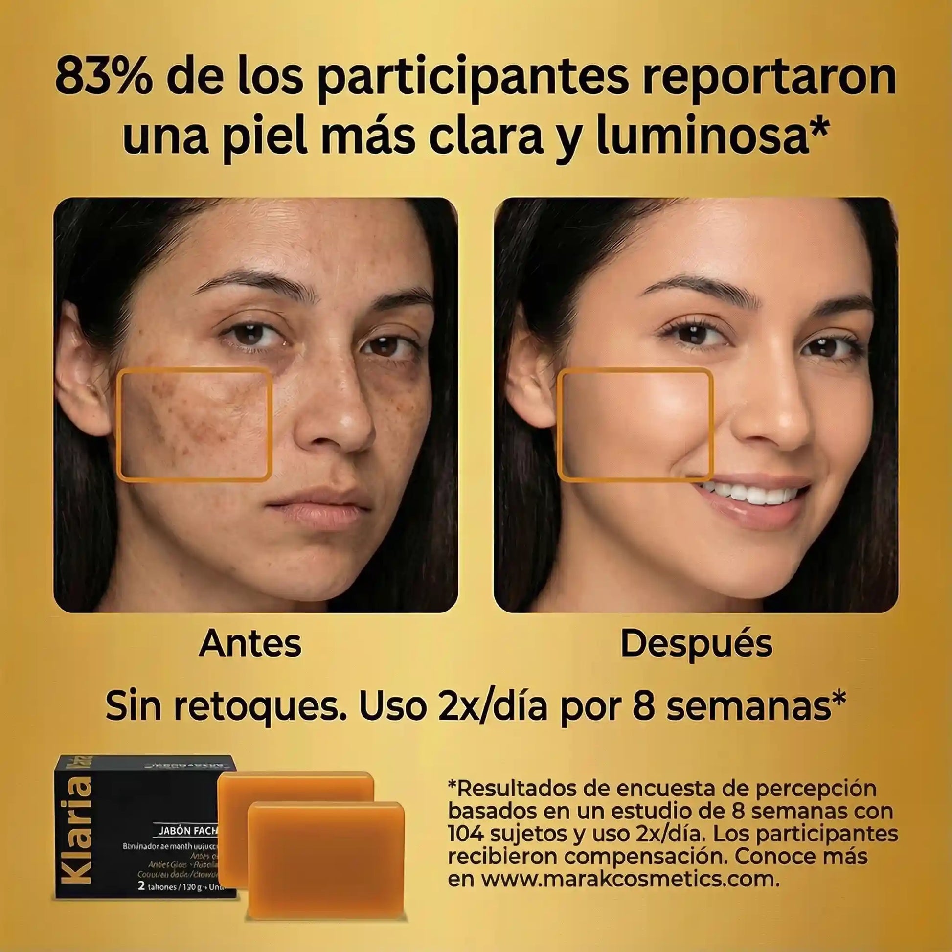 Klaria jabón con ácido kójico para rostro y cuerpo