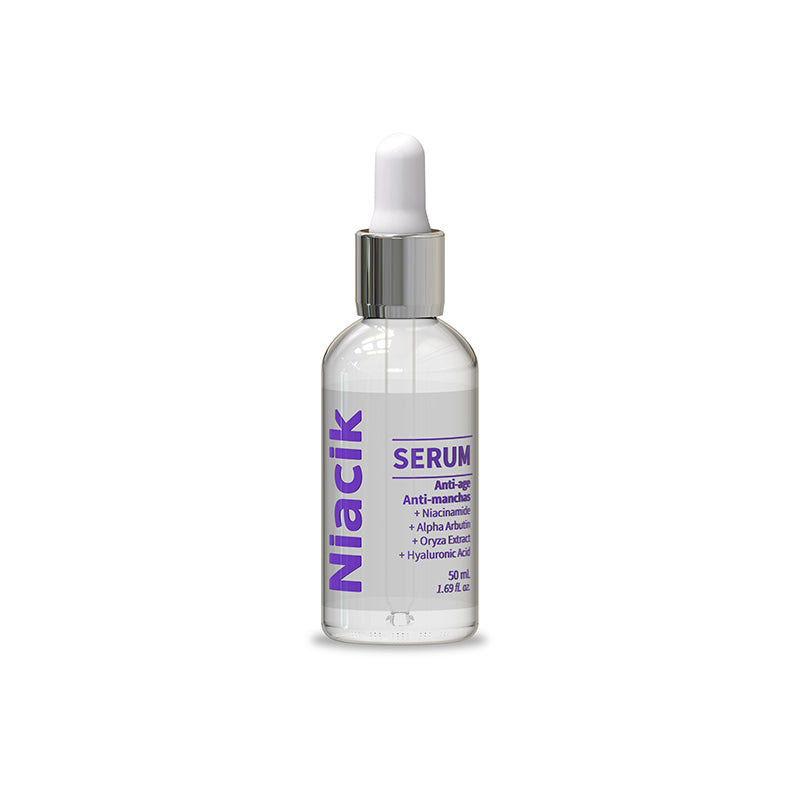 Niacik® combina Niacinamida + Alpha Arbutin para aclarar, iluminar y mejorar la textura sin irritar tu piel.