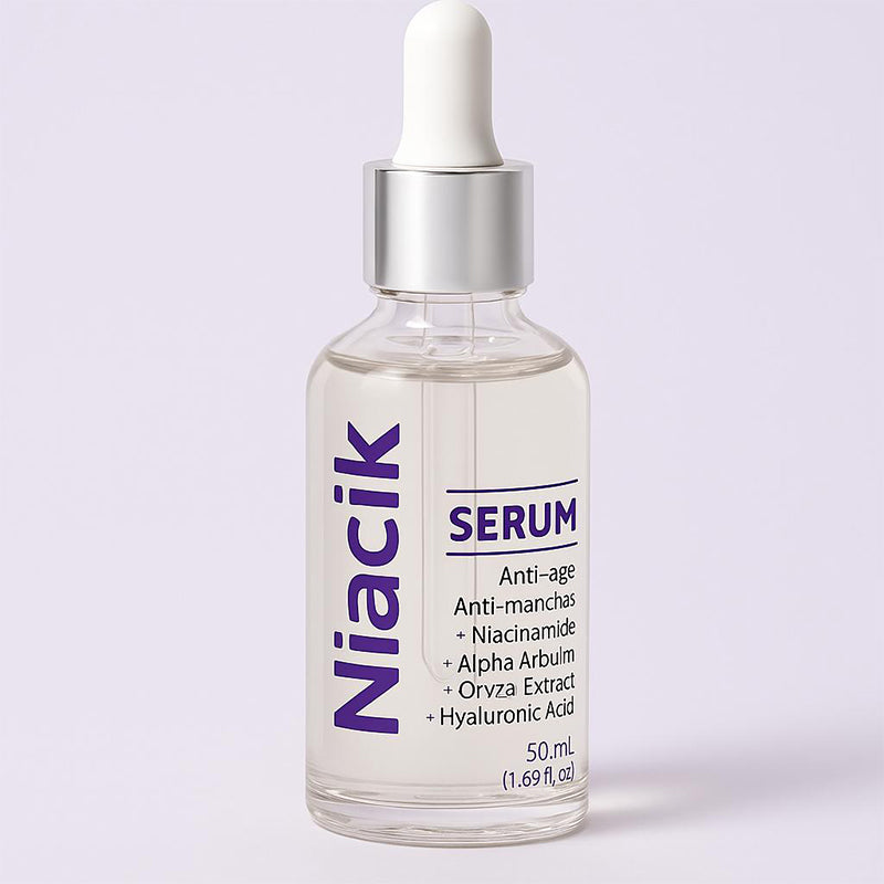 Niacik® combina Niacinamida + Alpha Arbutin para aclarar, iluminar y mejorar la textura sin irritar tu piel.
