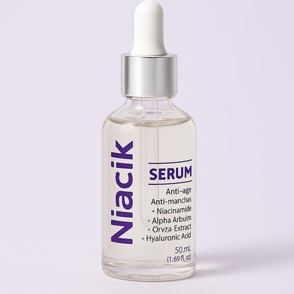 Niacik® combina Niacinamida + Alpha Arbutin para aclarar, iluminar y mejorar la textura sin irritar tu piel.