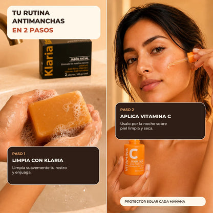 Rutina antimanchas facial en dos pasos