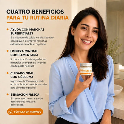 Beneficios responsables de Lumina Smile y fórmula sin peróxido