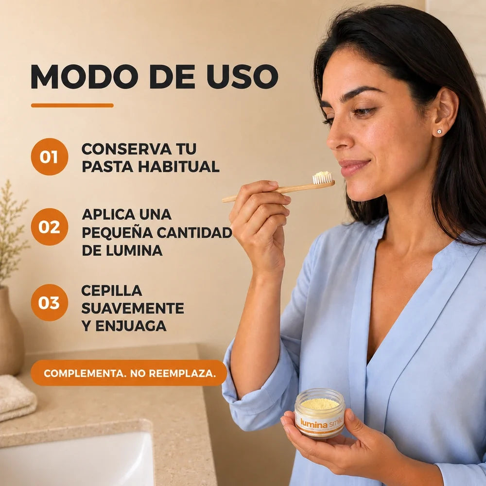 Modo de uso de Lumina Smile en tres pasos
