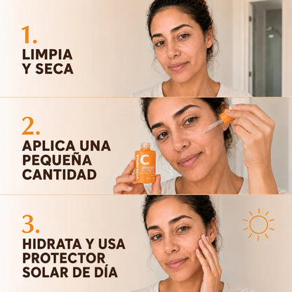 Modo de uso del Sérum de Vitamina C con Camu Camu