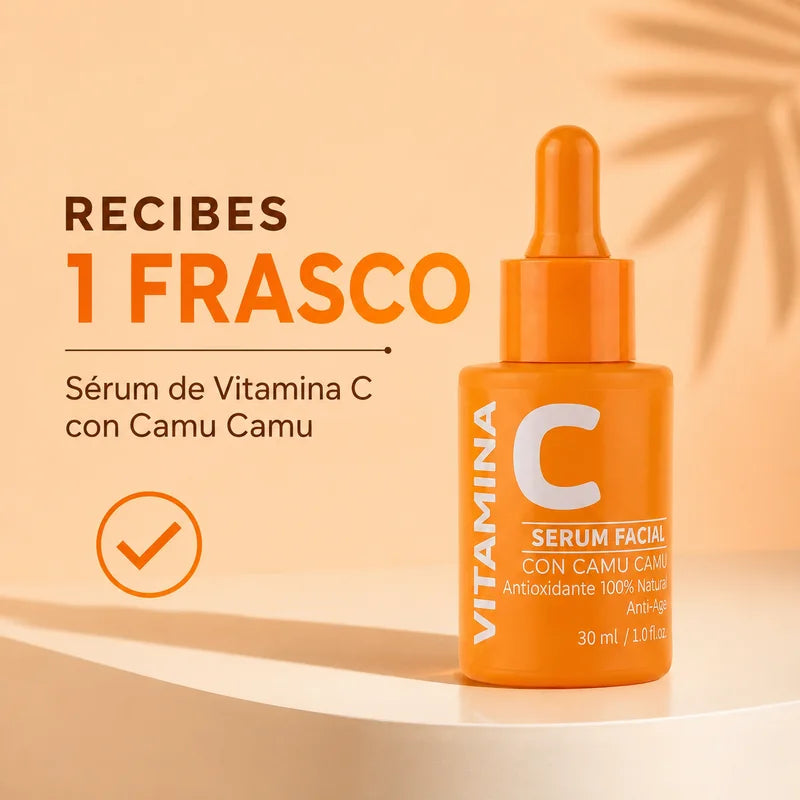 Un frasco de Sérum de Vitamina C con Camu Camu