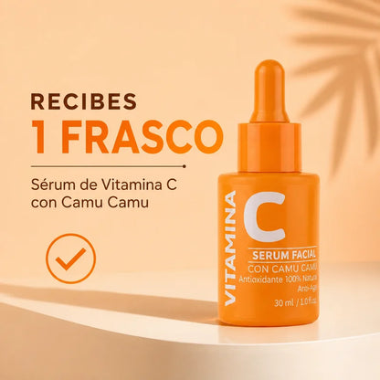 Un frasco de Sérum de Vitamina C con Camu Camu