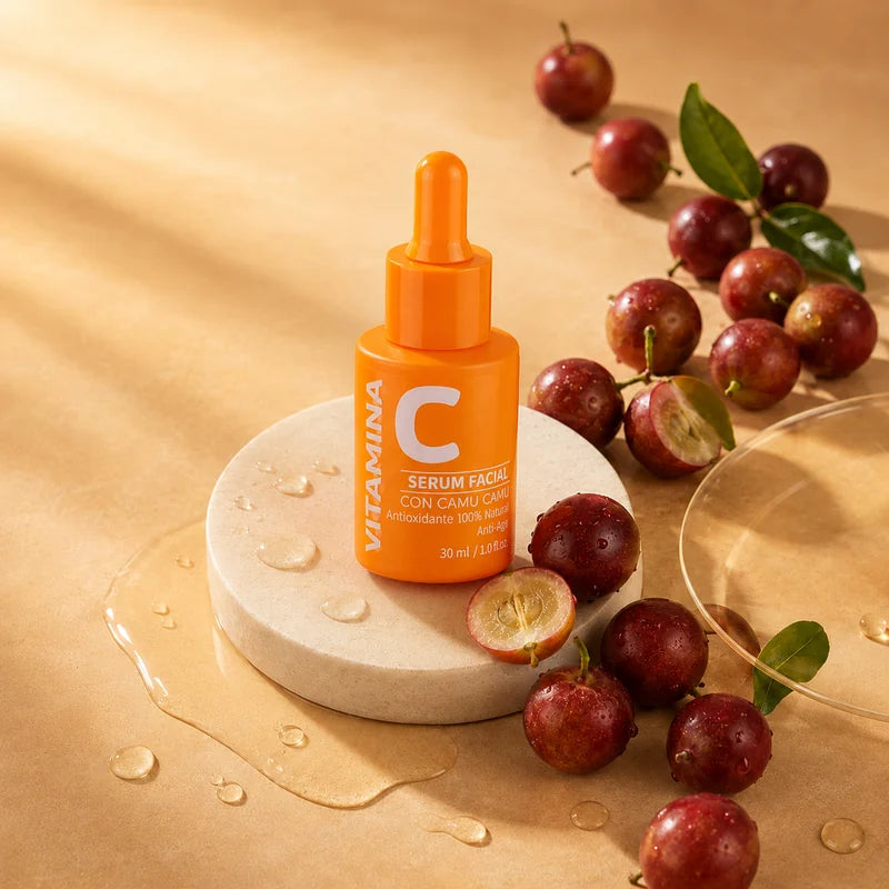 Sérum de Vitamina C con Camu Camu en composición de fórmula e ingredientes